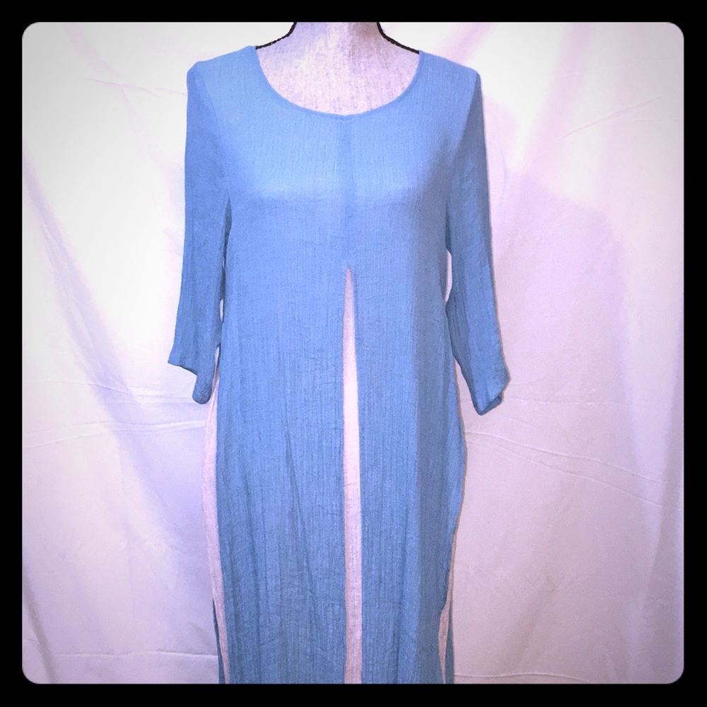 Dress👗 Minibee Gauze Aqua/Tan